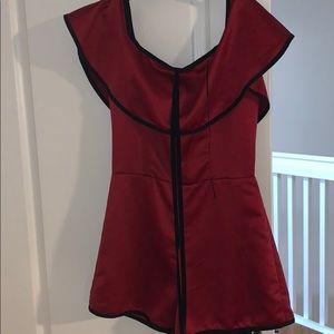 Red romper perfect for Christmas